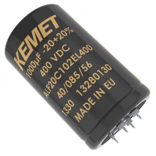 Kondenzátor, řada: ALF20 1000 μF ±20 % 120mΩ 400 V dc Lisovací, Lisovací KEMET