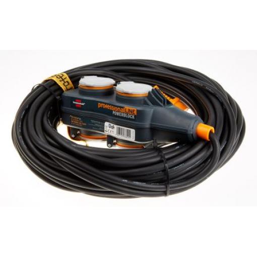 Prodlužovací kabel, řada: ProfessionalLine, délka kabelu: 25m 3 x 1.5mm² 4 zásuvky H07RN-F, 230 V AC CEE 7/7 německá,