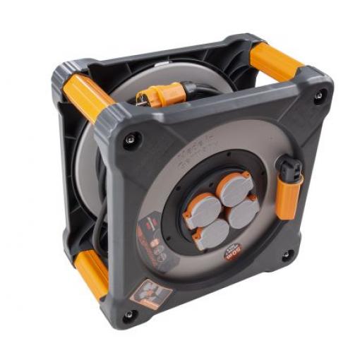 Prodlužovací cívka, řada: ProfessionalLine, délka kabelu: 50m 50m 3 x 1.5mm² 4 zásuvky H07RN-F, 230 V AC CEE 7/7