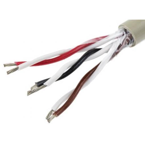 Datový kabel, řada: Pro-Tekt, Polyvinylchlorid, 300 V 0.23 mm², chování ohně: Samozhášecí Alpha Wire 100 m, Šedá