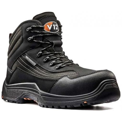 HRO, WR, řada: Caiman Bezpečnostní obuv, Kompozit 7, Černá Ano V12 Footwear 41 SRC