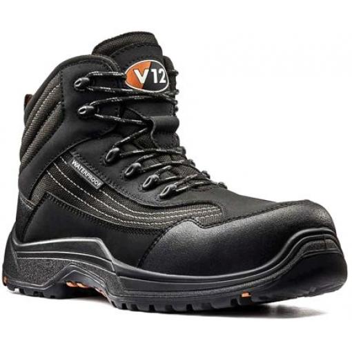 HRO, WR, řada: Caiman Bezpečnostní obuv, Kompozit 8, Černá Ano V12 Footwear 42 SRC