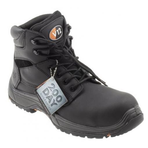 HRO, řada: Bison Bezpečnostní obuv, Kompozit 9, Černá Ano V12 Footwear 43 SRC
