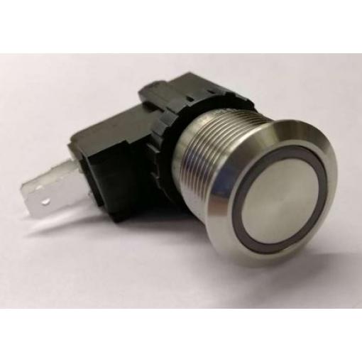 RS PRO Tlačítkový spínač, řada: MW19 IP67 SPDT Panel Blokování 19.1 mm 26 A 12 V dc 250 V ac