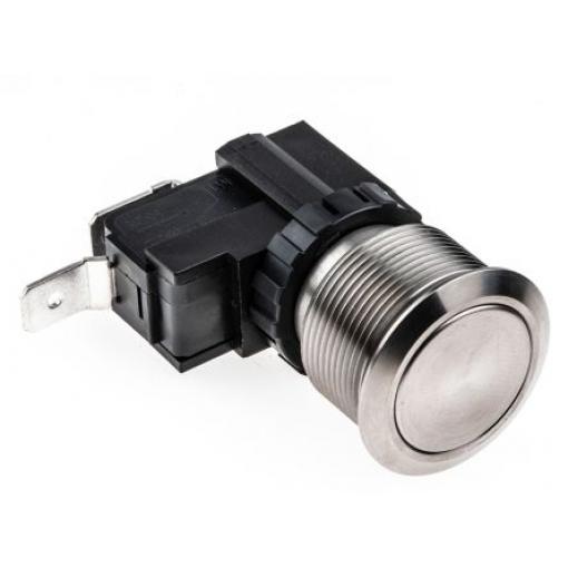 RS PRO Tlačítkový spínač, řada: MW22 IP67 SPST Panel Blokování 22.2 mm 26 A 250 V ac