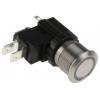 RS PRO Tlačítkový spínač IP67 SPDT Panel Osvětlené 19 mm Stříbrná