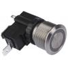 RS PRO Tlačítkový spínač IP67 SPST Panel Osvětlené 22 mm Stříbrná