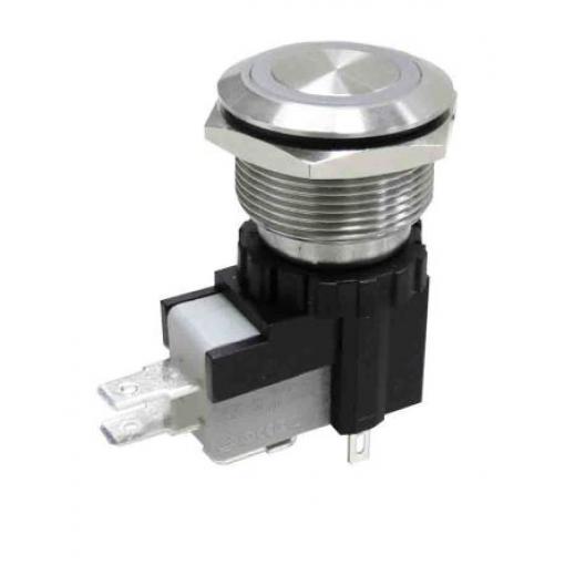 RS PRO Tlačítkový spínač IP67 SPST Panel Okamžité 22.2 mm 26 A 250 V ac