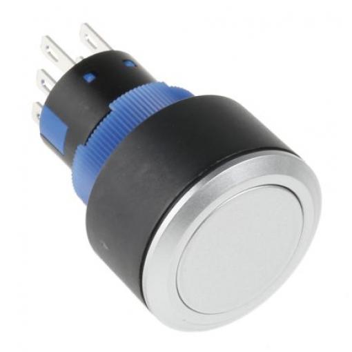 RS PRO Tlačítkový spínač, řada: KPB22 IP65 DPDT Panel Okamžité 22.2 mm 5 A 36 V dc 250 V ac