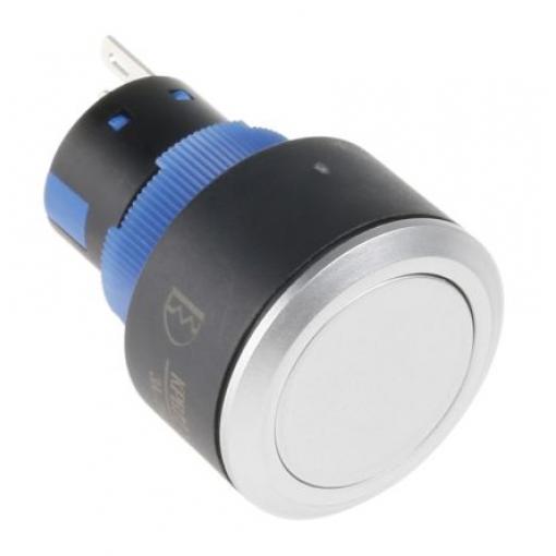 RS PRO Tlačítkový spínač, řada: KPB22 IP65 SPDT Panel Okamžité 22.2 mm 5 A 36 V dc 250 V ac