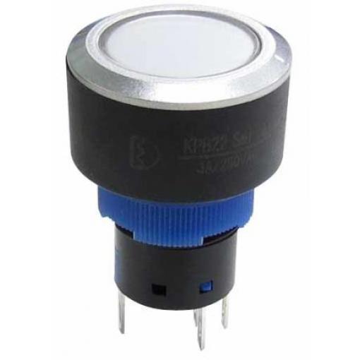 RS PRO Tlačítkový spínač, řada: KPB22 IP65 SPDT Panel Okamžité Osvětlené 22.2 mm 5 A 36 V dc 250 V ac