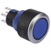 RS PRO Tlačítkový spínač, řada: KPB22 IP65 DPDT Panel Okamžité Osvětlené 22.2 mm 5 A, barva LED: Modrá 36 V dc 250 V ac