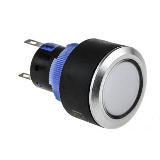 RS PRO Tlačítkový spínač, řada: KPB22 IP65 SPDT Panel Okamžité Osvětlené 22.2 mm 5 A, barva LED: Žlutá 36 V dc 250 V ac
