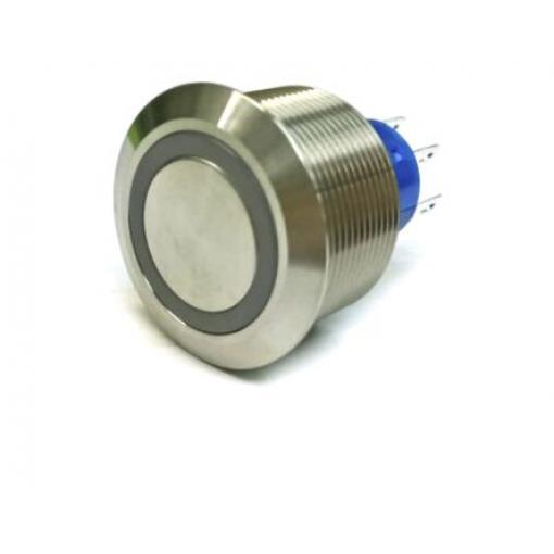 RS PRO Tlačítkový spínač, řada: MPB25 IP67 DPDT Panel Okamžité Osvětlené 25.2 mm 5 A, barva LED: Červená 36 V dc 250 V