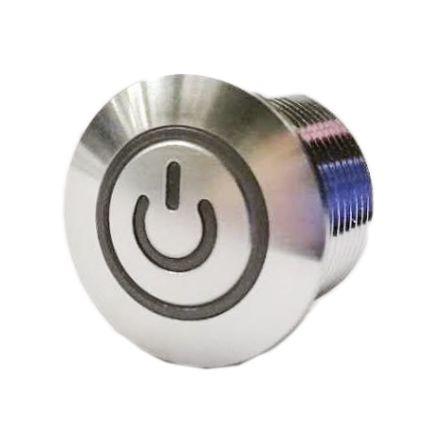 RS PRO Tlačítkový spínač, řada: MPB16 IP67 SPST Panel Okamžité Osvětlené 16 mm 2A, barva LED: Bílá 36 V dc