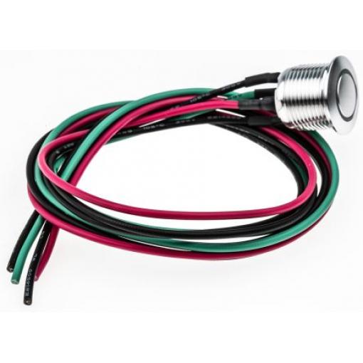 RS PRO Tlačítkový spínač, řada: MPB16 IP67 SPST Panel Okamžité Osvětlené 16 mm 2 A, barva LED: Žlutá 36 V dc