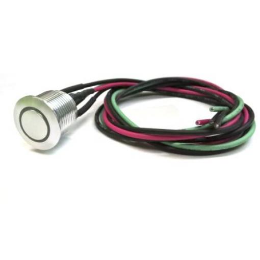 RS PRO Tlačítkový spínač, řada: MPB16 IP67 SPST Panel Okamžité Osvětlené 16 mm 2 A, barva LED: Červená 36 V dc