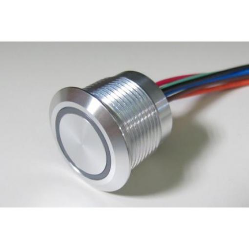 Kapacitní spínač, Aretované, okamžité, Kapacitní, výstup: NPN, barva LED: Červená, 1A, IP68