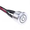 RS PRO Tlačítkový spínač, řada: MPB16 IP67 SPST Panel Okamžité Osvětlené 16 mm 2 A, barva LED: Modrá 36 V dc