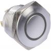 RS PRO Tlačítkový spínač, řada: MPB16 IP67 SPST Panel Okamžité Osvětlené 16 mm 2 A, barva LED: Zelená 36 V dc