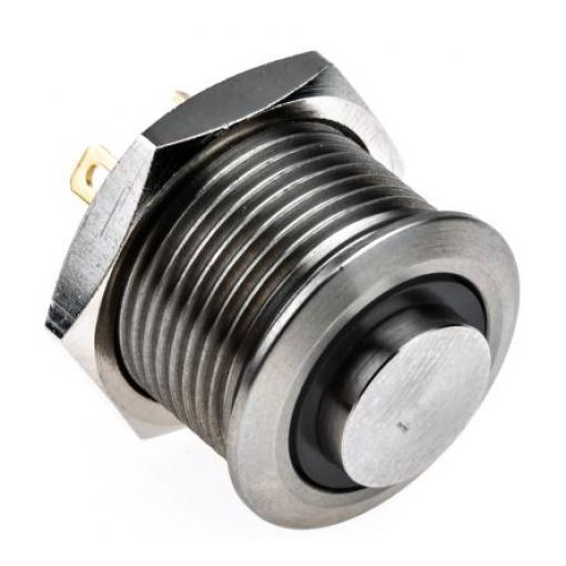 RS PRO Tlačítkový spínač, řada: MPB16 IP67 SPST Panel Okamžité Osvětlené 16 mm 2 A, barva LED: Červená 36 V dc