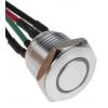RS PRO Tlačítkový spínač, řada: MPB16 IP67 SPST Panel Okamžité Osvětlené 16 mm 2 A, barva LED: Červená 36 V dc