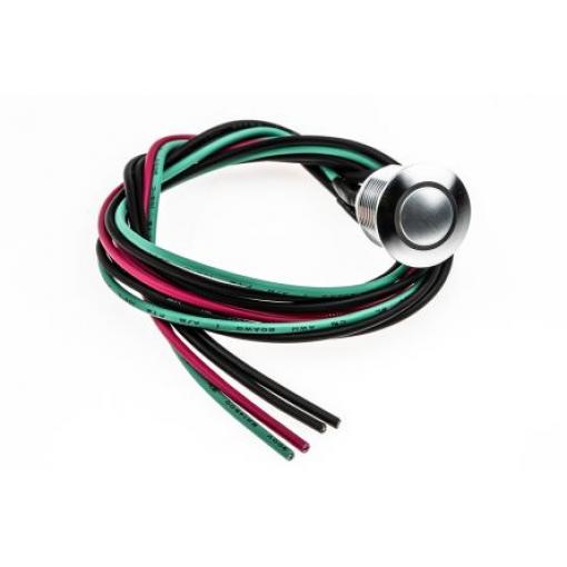 RS PRO Tlačítkový spínač, řada: MPB16 IP67 SPST Panel Okamžité Osvětlené 16 mm 2 A, barva LED: Zelená, Červená 36 V dc
