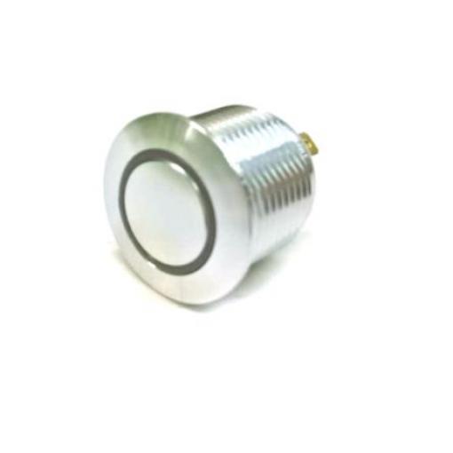 RS PRO Tlačítkový spínač, řada: MPB16 IP67 SPST Panel Okamžité Osvětlené 16 mm 2 A, barva LED: Modrá 36 V dc