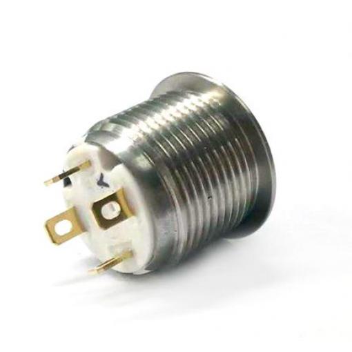RS PRO Tlačítkový spínač IP67 SPST Panel Okamžité Osvětlené 16 mm 2 A, barva LED: Žlutá 36 V dc