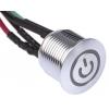 RS PRO Tlačítkový spínač, řada: MPB16 IP67 SPST Panel Okamžité Osvětlené 16 mm 2 A, barva LED: Zelená 36 V dc