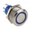 RS PRO Tlačítkový spínač, řada: MPB22 IP67 DPDT Panel Okamžité Osvětlené 22.2 mm 5 A, barva LED: Modrá 12 V dc 250 V ac