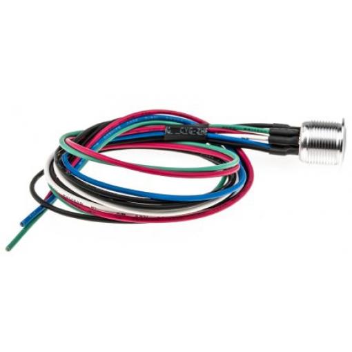 RS PRO Tlačítkový spínač, řada: MPB16 IP67 SPST Panel Okamžité Osvětlené 16 mm 2 A, barva LED: Modrá, Zelená, Červená 36