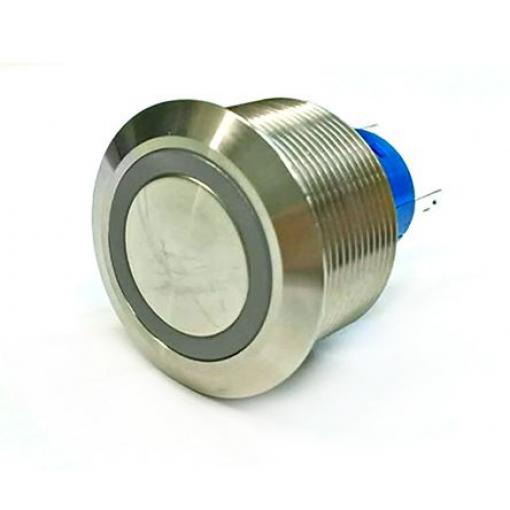 RS PRO Tlačítkový spínač, řada: MPB22 IP67 SPDT Panel Okamžité Osvětlené 25.2 mm 5 A, barva LED: Zelená 36 V dc 250 V ac