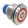 RS PRO Tlačítkový spínač, řada: MPB22 IP67 SPDT Panel Okamžité Osvětlené 22.2 mm 5 A, barva LED: Červená 12 V dc 250 V