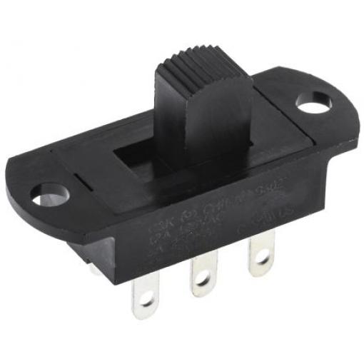 C & K Posuvný spínač Panel DPDT 12 A Nylon
