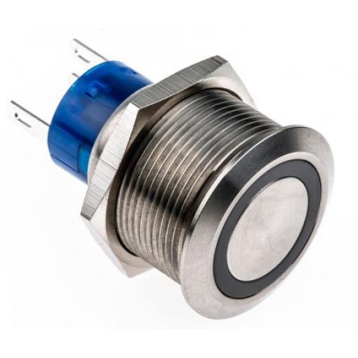 RS PRO Tlačítkový spínač, řada: MPB22 IP67 SPDT Panel Okamžité Osvětlené 22.2 mm 5 A, barva LED: Červená 36 V dc 250 V