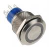 RS PRO Tlačítkový spínač, řada: MPB22 IP67 DPDT Panel Okamžité Osvětlené 22.2 mm 5 A, barva LED: Červená 12 V dc 250 V