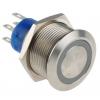 RS PRO Tlačítkový spínač, řada: MPB22 IP67 DPDT Panel Okamžité Osvětlené 22.2 mm 5 A, barva LED: Modrá 12 V dc 250 V ac