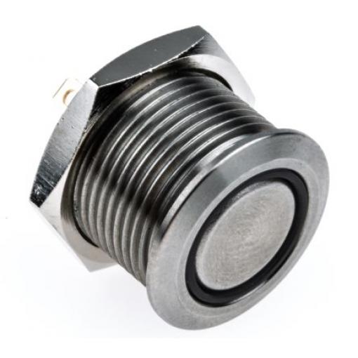 RS PRO Tlačítkový spínač, řada: MPB16 IP67 SPST Panel Okamžité Osvětlené 16 mm 2 A, barva LED: Zelená 36 V dc 36 V ac