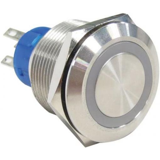 RS PRO Tlačítkový spínač, řada: MPB22 IP67 SPDT Panel Okamžité Osvětlené 22.2 mm 5 A, barva LED: Bílá 36 V dc 250 V ac