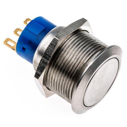 RS PRO Tlačítkový spínač, řada: MPB22 IP67 SPDT Panel Okamžité 22.2 mm 5A 36 V dc 250 V ac