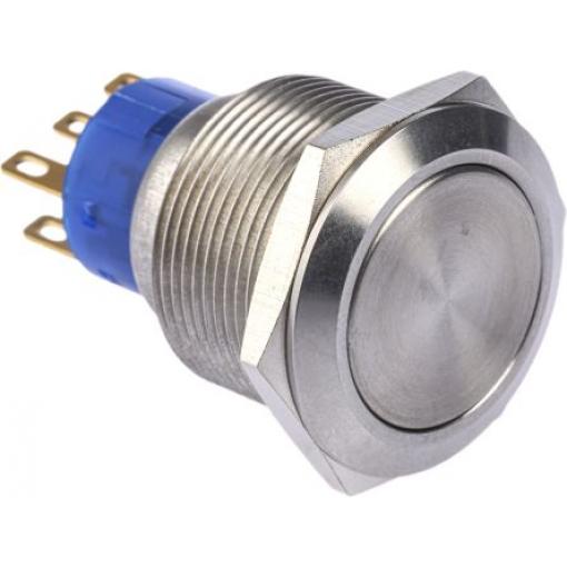 RS PRO Tlačítkový spínač, řada: MPB22 IP67 DPDT Panel Okamžité 22.2 mm 5 A 36 V dc 250 V ac