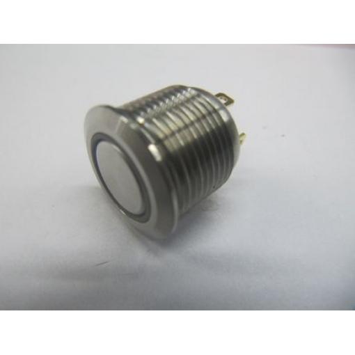 RS PRO Tlačítkový spínač, řada: MPB16 IP67 SPST Panel Okamžité Osvětlené 16 mm 2 A, barva LED: Červená 36 V dc 36 V ac