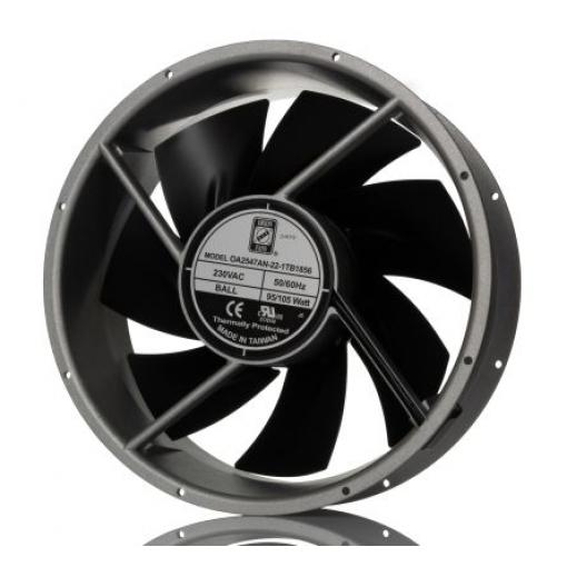 RS PRO Axiální ventilátor, řada: OA2547AN, průtok vzduchu: 1699 m³/h 105 W 230V ac IP56 254 mm 254mm 89 mm