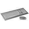 Sada klávesnice a myši, Stříbrná Bezdrátová QWERTY (Velká Británie) Standardní, USB Cherry