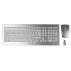Sada klávesnice a myši, Stříbrná Bezdrátová AZERTY Standardní, USB Cherry