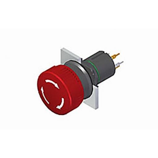 EAO 51 Tlačítko nouzového vypínače Montáž do panelu 16.2 mm 1 NO/1 NC IP65