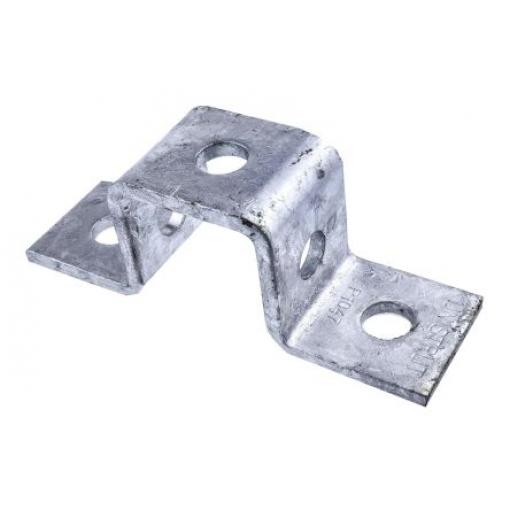 Unistrut Držák, Tvar U., Nerezová ocel, počet otvorů: 3, průměr otvoru: 14 mm