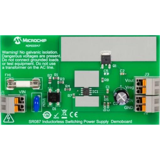 Napájecí deska Demo deska bezindukční spínací PS SR087 Microchip SR087DB1