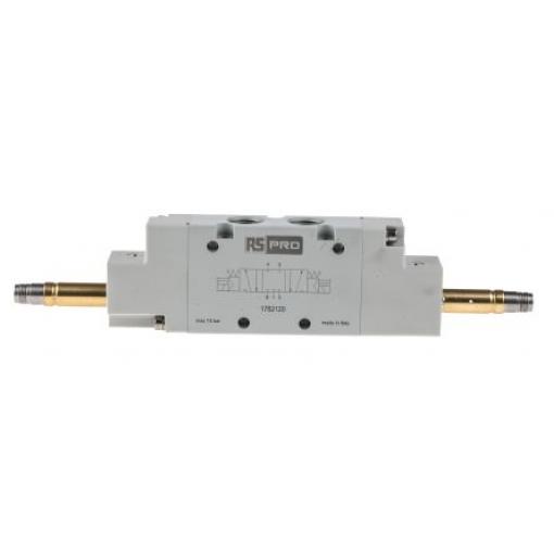 Pneumatický solenoidový ventil 5/3 CC, řada: 01V G Solenoid, max. průtok: 1200 NL/min RS PRO